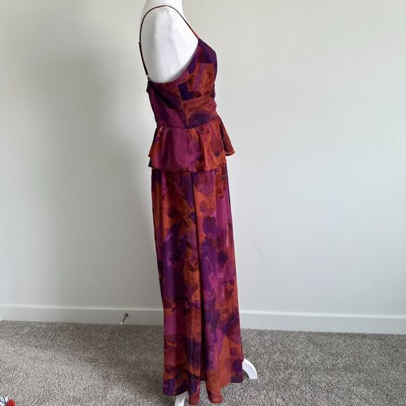 Saints & Secrets Women's Maxi Dress Ruffle adjustable strap Formal Evening Sz M - Picture 11 of 16